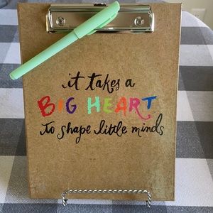 Mini teacher clipboard and notepad